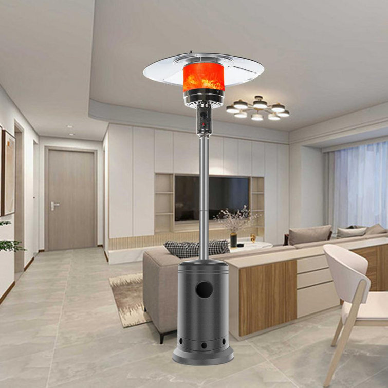 VNBRED Pyramid Glass Tube Propane Patio Heater W/Wheels, 46,000 Btu